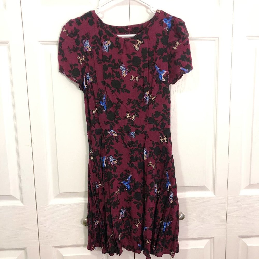Oasis Purple Butterfly Pattern Dress